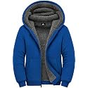GEEK LIGHTING Boys Sherpa Lined Hoodie Kids Fleece Jacket Sweatshirt