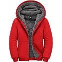 GEEK LIGHTING Boys Sherpa Lined Hoodie Kids Fleece Jacket Sweatshirt
