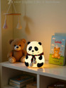 GEEKMONKEY Silicone Panda Lamp – LED Night Light | Chargeable Lamp | Panda with a Muffler Night Lamp