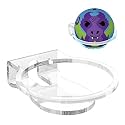 GEEKRIA Acrylic Wall Mount Compatible with 2022 Echo Dot 5th Gen / 4th Gen, 5th Gen with LED Clock & Alexa, Stable and Easy Installation Speaker Mount Stand Protector (Clear)