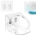 Geekria Acrylic Wall Mount for Echo Dot (4th Gen) with an LED Clock and Alexa, Speaker Stand Stable Guard Holder, Fit for All-New 2021 Echo Dot Smart Speaker (Clear)