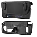 Geekria Kickstand Case Compatible with Steam Deck, TPU Cover Protector with Stand Base, Non-Slip and Anti-Scratch Sleeve (Black)