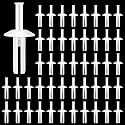 Geelin 25 Pack Nylon Nail Drive Anchors Rivets, 3/4 x 1/4 Inch, White