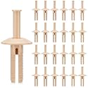 Geelin 25 Pack Nylon Nail Drive Anchors Rivets, 3/4 x 1/4 Inch, Almond
