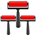 Geelin 3 Pack 4 Inch Rubber Brayer Roller for Gel Printing Ink Art