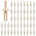 Geelin 50 Pack Nylon Nail Drive Anchors Rivets, 3/4 x 1/4 Inch, Almond