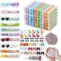 Geelin 80 Pcs Cheer Pins Spirit Clips Kit Macaron Colors, Cute
