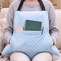 Geelin Hysterectomy Recovery Pillow with 2 Pocket for Abdominal Surgery, Hysterectomy Recovery Must Haves Essentials Abdominal Pillow Post Surgery Gifts for Women(Baby Blue)