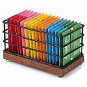 Geelin Sugar Packet Holder for Coffee Bar, 1 Slot, Wood Wire, Rustic Black