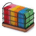 Geelin Sugar Packet Holder for Coffee Bar, 3 Slot, Wood Wire, Chic Black