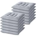 Geetery 12 Pcs Bulk Floor Pillows Cushion for Kids Classroom,Grey,Square