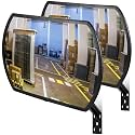 Geetery 2 Pcs 30" x 20" Garage Mirror Convex Security Outdoor Indoor Round Rectangular Acrylic Traffic Mirror Corner Blindspot for Wall Parking with Protective Film for Driveway