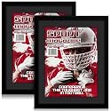 Geetery 2 PCS Sports Magazine Frame Fits Measuring 8.5 x 11.25 Inch Magazine Display Frame with Installed Hangers and Core Matting Plastic for Wall Hanging(Black Mat)