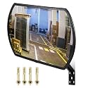 Geetery 4 Pcs 24'' x 15'' Garage Convex Security Mirror Outdoor Indoor Round Rectangular Acrylic Traffic Corner Mirror Blindspot for Wall Parking with Protective Film for Driveway