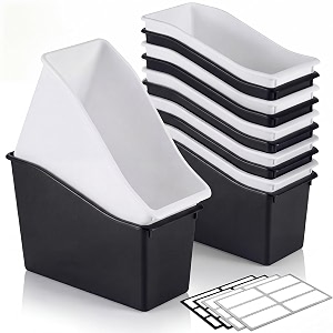 Geetery Plastic Book Bins for Classroom 24