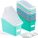 Geetery Plastic Book Bins for Classroom, 50 Pcs, Morandi Color