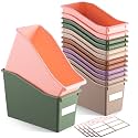 Geetery Plastic Book Bins for Classroom, 50 Pcs, Terrazzo Color
