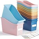 Geetery Plastic Book Bins for Classroom, 50 Pcs, Boho Color