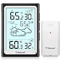 Geevon Large Display Digital Thermometer Hygrometer Indoor Outdoor Wireless