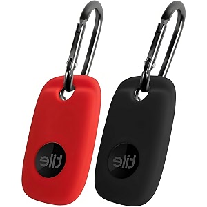 geiomoo silicone case for tile pro 2022 tracker soft flexible scratch resistant cover with carabiner 2 pack redblack