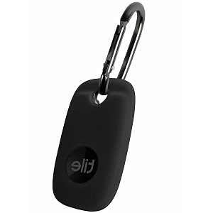 geiomoo silicone case for tile pro 2022 tracker soft flexible scratch resistant cover with carabiner black
