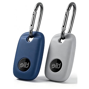 geiomoo silicone case for tile pro 2022 tracker soft flexible scratch resistant cover with carabiner 2 pack navy blueoatmeal