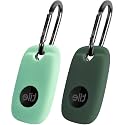 Geiomoo Silicone Case for Tile Pro 2022 Tracker, Soft Flexible Scratch Resistant Cover with Carabiner (2 Pack Mint+Emerald Green)