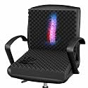 Geiserailie 1 Pcs 32 x 18 x 3 Inches Egg Foam Pad Cushions for Chair, Black