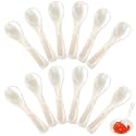 Geiserailie 12 Pieces Mother of Pearl Caviar Spoons Handcraft,3.55 Inch