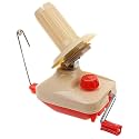 GEIWOGUO Yarn Winder Fiber Yarn String Ball Winder Holder Hand Operated (Red)
