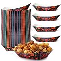 Gejoy 100 Pcs Mexican Paper Food Trays for Taco 2 lb, Flower