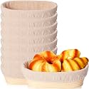 Gejoy 20 Sets Banneton Proofing Baskets with Liner Sourdough,Oval,10''