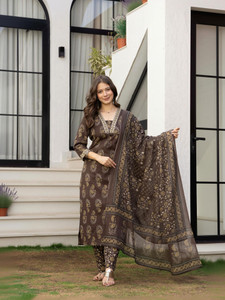 GEKHA Women Kurta Pant Dupatta Set