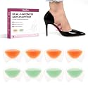Gel Arch Support Inserts Women - Welnove Soft Cushions Arch Support for Flat Feet Plantar Fasciitis Foot Pain Fatigue Relief - Long-Lasting Adhesive Pads for Heels Sandals Flats (0.24" + 0.4" Height)