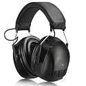 Kalence Gel Ear Pads Bluetooth 6.0 Hearing Protection Headphones, 30dB Noise Cancelling Headphones, 1200mAh Rechargeable Safety Earmuffs Bluetooth Ear Protection for Mowing