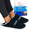 Gel Ice Pack Slippers for Foot Pain, Provides Hot and Cold Therapy, Black
