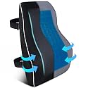 Gel Lumbar Support Pillow for Office Chair Car Gaming Chair Lower Back Pain Relief Back Support, Cooling Memory Foam Cushion for not stand the heat, 3D Mesh Cover Ergonomic Orthopedic Back Rest