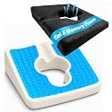 Gel Wheelchair Seat Cushion,Bed Sore Cushions for Butt,Gel Cushion for Pressure Relief,Donut Pillow for Tailbone Pain Relief,Sciatica,Coccyx,hemorrhoid Pillow,Cushion for Office Chair(BLACK2)