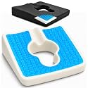 Gel Wheelchair Seat Cushion,Bed Sore Cushions for Butt,Gel Cushion for Pressure Relief,Donut Pillow for tailbone pain relief,Coccyx,hemorrhoid Pillow,Cushion for Office Chair18"Lx15"Wx3"H(BLACK)