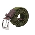 Gelante Canvas Elastic Fabric Woven Stretch Multicolored Braided Belts