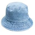 Gelante Solid Color 100% Cotton Bucket Hat for Women and Men Packable Travel Summer Beach Hat