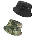 Gelante Solid Color 100% Cotton Bucket Hat for Women and Men Packable Travel Summer Beach Hat