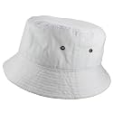Gelante Solid Color 100% Cotton Bucket Hat for Women and Men Packable Travel Summer Beach Hat