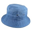 Gelante Solid Color 100% Cotton Bucket Hat for Women and Men Packable Travel Summer Beach Hat