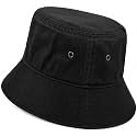 Gelante Solid Color 100% Cotton Bucket Hat for Women and Men Packable Travel Summer Beach Hat