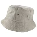 Gelante Solid Color 100% Cotton Bucket Hat for Women and Men Packable Travel Summer Beach Hat