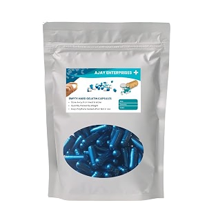 gelatin empty capsules pack of 1000 metallic blue size 0 500 mg