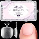 Gellen Press On Toenails 300PCS, Short Square Fake Toe Nail Tips