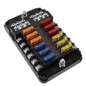 Geloo 12 Way Fuse Blocks 12 Volt Automotive, Marine Fuse Block