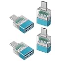 GELRHONR Blue USB C to USB 3.0 Adapter 10Gbps,OTG with LED Indicator,4 Pack